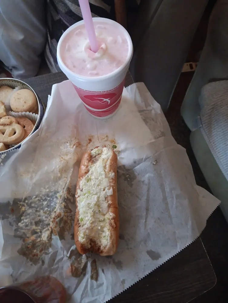 Hot Dog Combo Strawberry Shake